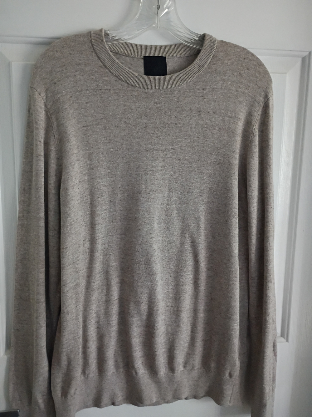 H&M Neutral Taupe Knit Crewneck Sweater